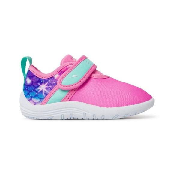Speedo Toddler (9-10) Printed Shore Explore Mermaid Scale Aqua Sock Water Shoe - Picture 1 of 13